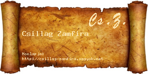 Csillag Zamfira névjegykártya